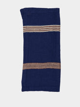Libeco Noa Blue and Brown Linen Napkin