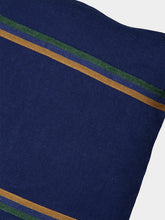 Libeco Max Blue Green and Brown Linen Cushion