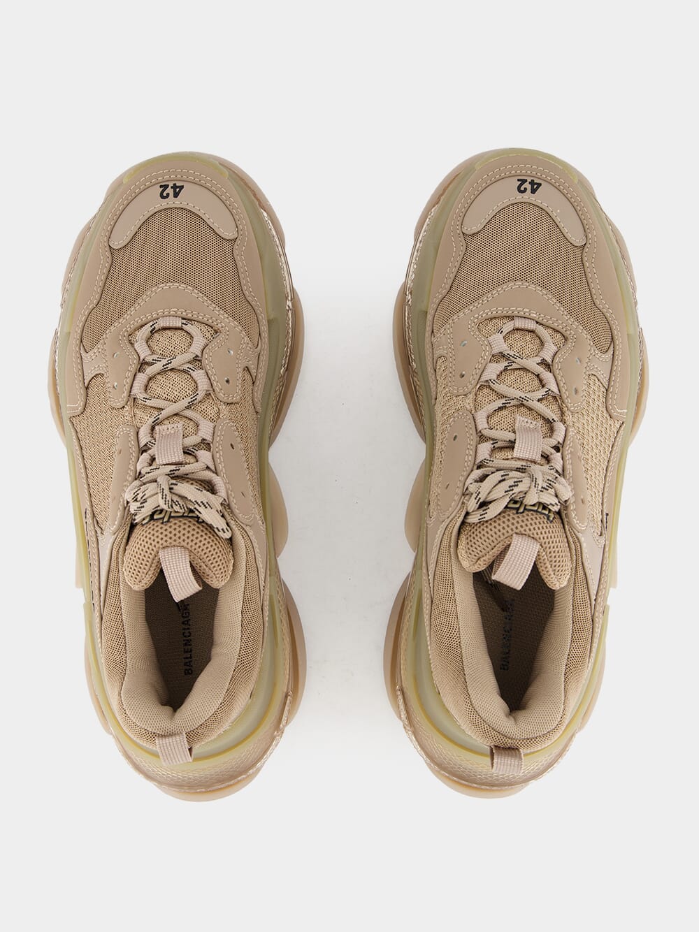 Triple S Clear Sole Light Brown Sneakers