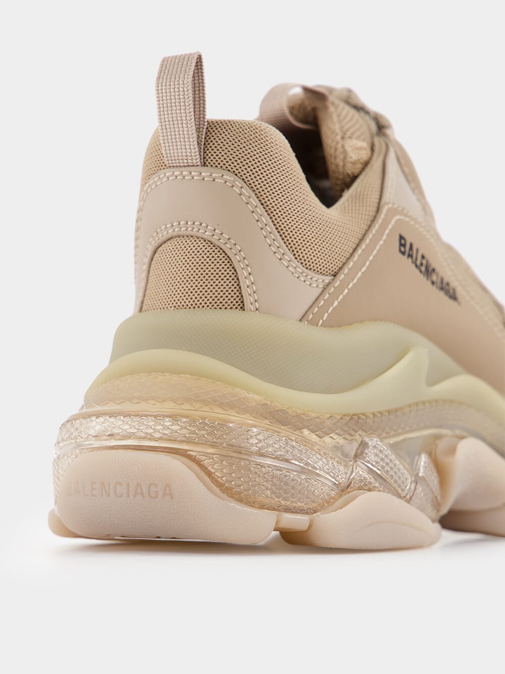 Triple S Clear Sole Light Brown Sneakers