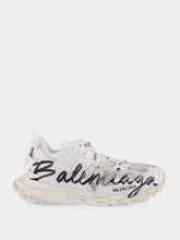 Balenciaga White Track Signature Logo Sneakers