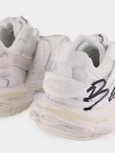 Balenciaga White Track Signature Logo Sneakers