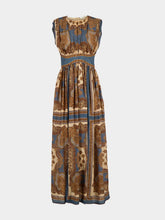 Zimmermann Dark Blue Paisley Mahon Silk Maxi Dress