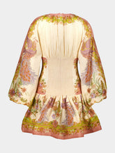 Zimmermann Indra Chartreuse Floral Mini Dress