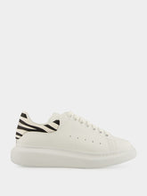 Alexander McQueen White Oversized Zebra Heel Sneakers