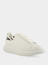 Alexander McQueen White Oversized Zebra Heel Sneakers