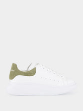 McQueen White and Olive Green Oversized Sneakers