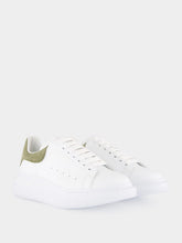 McQueen White and Olive Green Oversized Sneakers