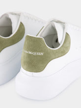 McQueen White and Olive Green Oversized Sneakers