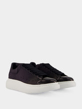 McQueen Indigo Blue Oversized Suede Sneakers