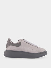 McQueen Grey Oversized Suede Sneakers