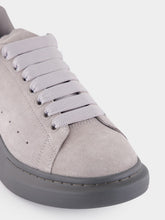 McQueen Grey Oversized Suede Sneakers