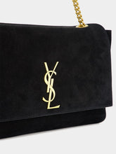 Saint Laurent Reversible Kate Medium Bag in Black Suede
