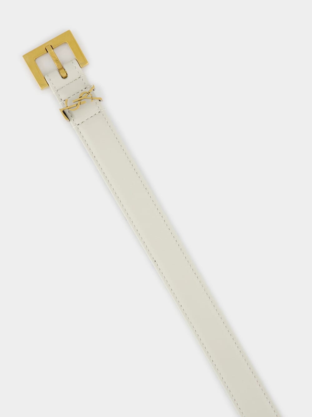 Blanc Vintage Cassandre Thin Leather Belt