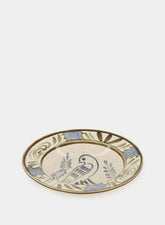 House of Capricorn Hand-Painted Lusitano Bird Stoneware Soup Plate
