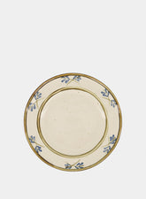 House of Capricorn Hand-Painted Lusitano Leaf Stoneware Dessert Plate