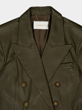 Zimmermann Olive Hypnotic Leather Blazer