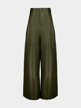 Zimmermann Olive Hypnotic Leather Tailored Pants