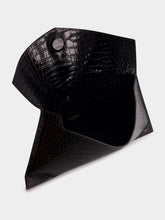 Saint Laurent Crocodile-Embossed Leather Uptown Pouch