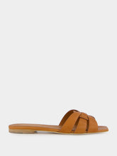 Saint Laurent Brown Tribute Flat Sandals