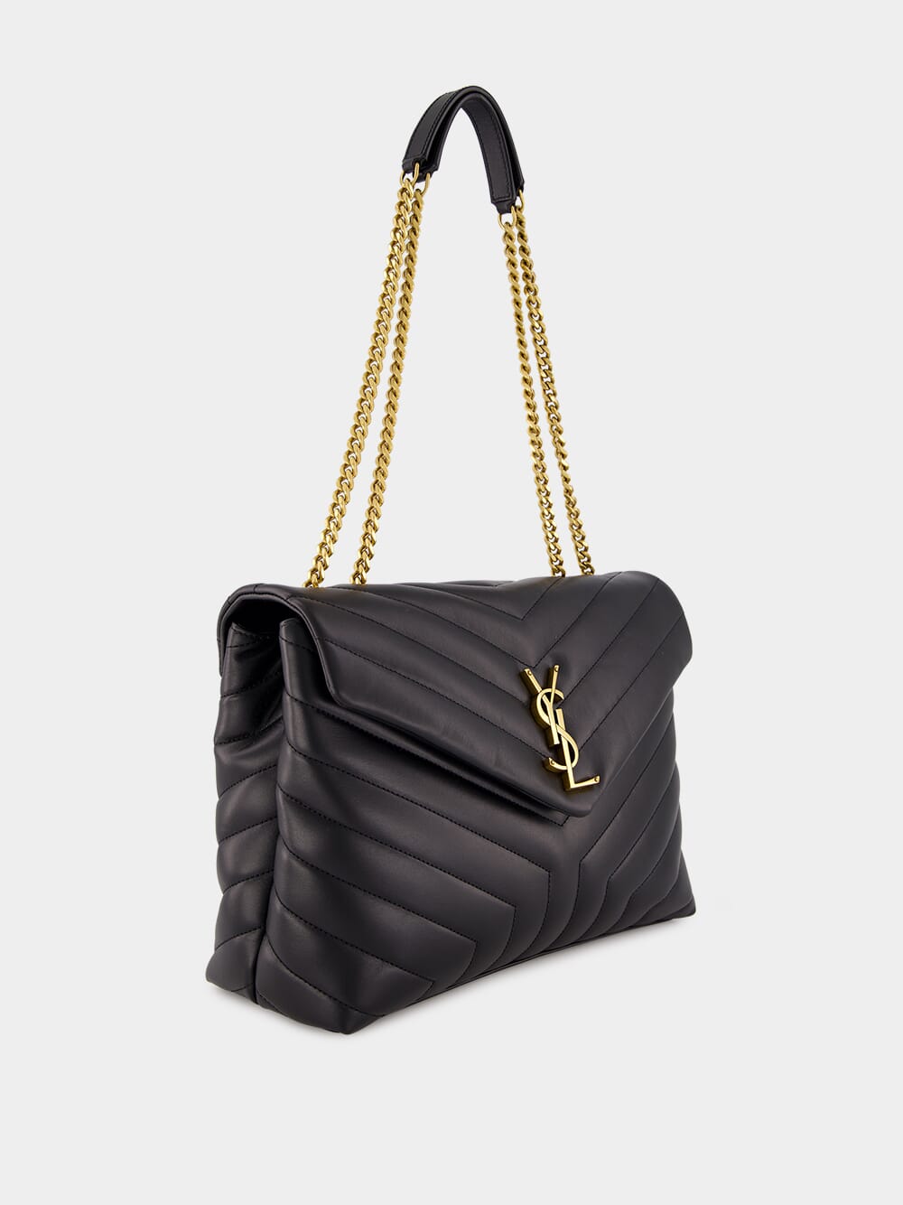 Loulou Black Medium Shoulder Bag