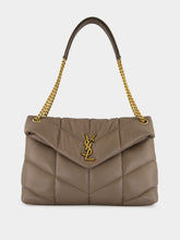 Saint Laurent Light Taupe Puffer Medium Bag in Lambskin