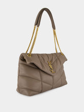 Saint Laurent Light Taupe Puffer Medium Bag in Lambskin