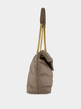 Saint Laurent Light Taupe Puffer Medium Bag in Lambskin
