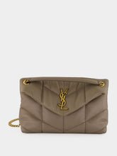 Saint Laurent LouLou Puffer Small Light Taupe Lambskin Bag