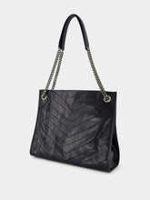 Saint Laurent Black Niki Vintage Leather Shopping Bag