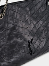 Saint Laurent Black Niki Vintage Leather Shopping Bag