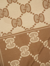 Gucci Beige GG Wool Jacquard Scarf