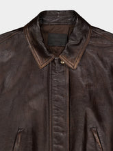 Prada Brown Leather Bomber Jacket
