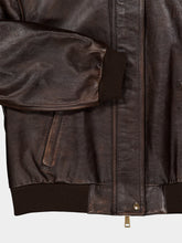Prada Brown Leather Bomber Jacket