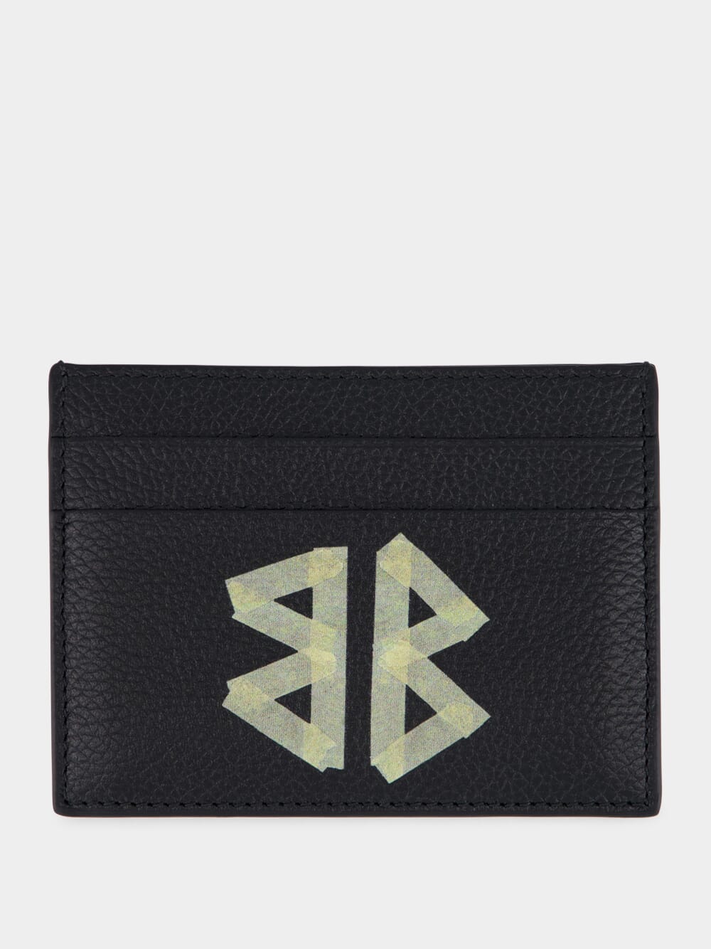 Black Grained Leather Cash Card Holder