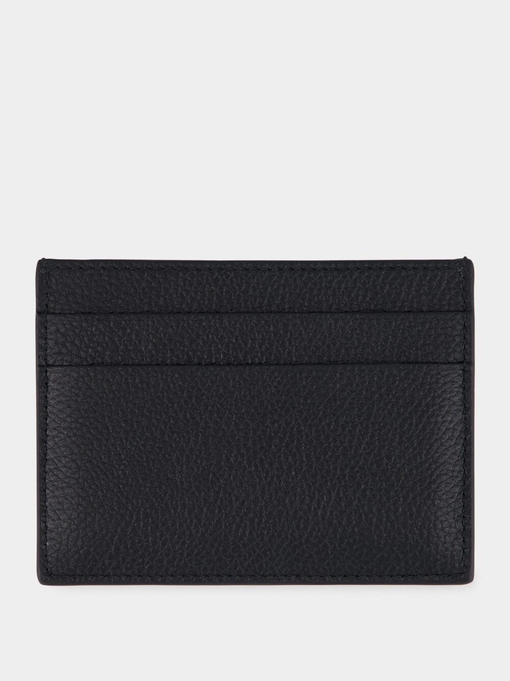 Black Grained Leather Cash Card Holder