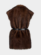 Prada Chocolate Brown Fur Gilet