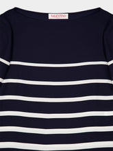 Valentino Garavani Striped Blouse with Feathers