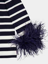 Valentino Garavani Striped Blouse with Feathers