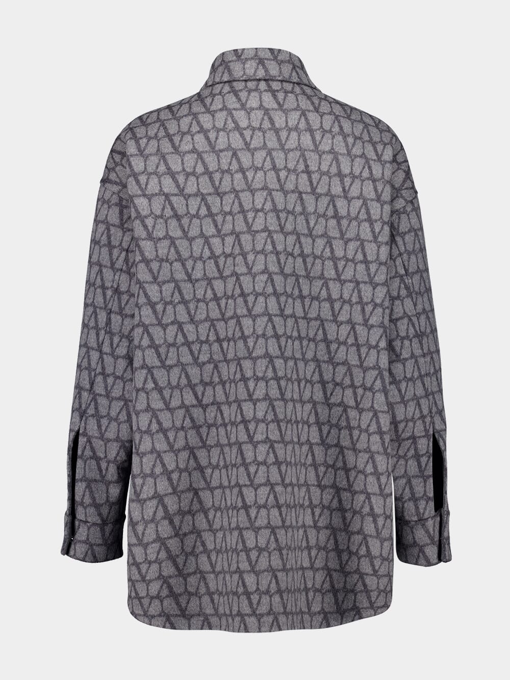 Grey Long-Sleeve Toile Iconographe Wool Shirt