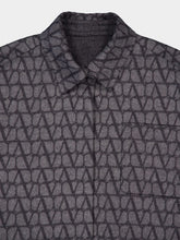 Valentino Garavani Grey Long-Sleeve Toile Iconographe Wool Shirt