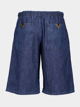 Valentino Garavani Chambray Denim Bermuda Shorts