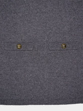 Valentino Garavani Dark Grey Wool Knit Mini Dress