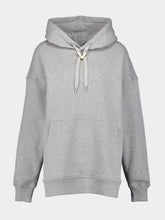 Valentino Garavani Light Grey V Gold-Detail Hoodie