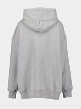 Valentino Garavani Light Grey V Gold-Detail Hoodie