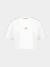 Valentino Garavani V-Plague Cropped T-Shirt