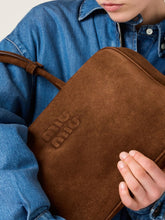 Miu Miu Cocoa Brown Suede Beau Shoulder Bag