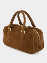 Miu Miu Cocoa Brown Suede Arcadie Top-Handle Bag