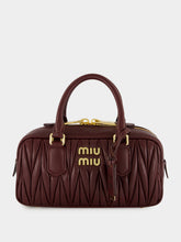Miu Miu Burgundy Arcadie Matelassé Nappa Bag