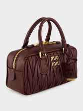Miu Miu Burgundy Arcadie Matelassé Nappa Bag